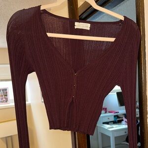 Urban Outfitters Plum/Burgundy Ribbed Sweater